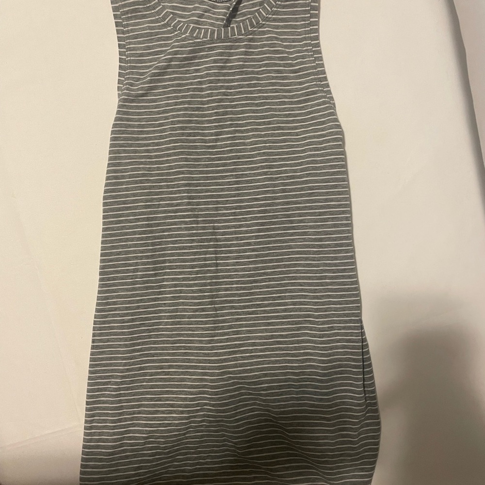 lululemon athletica Gray Striped Tank Top - small